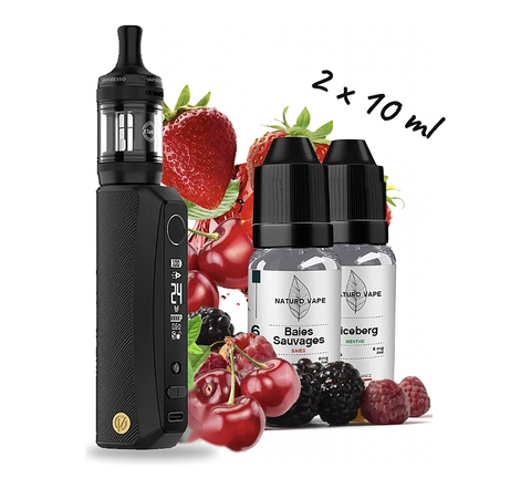 Starter pack Naturo Vape : kit Vaporesso GTX One Pro et 2 e-liquides 10 ml
